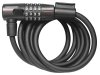 TRELOCK Zahlen-Spiralkabelschloss SK 312 Code 12 mm schwarz 180 cm